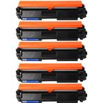 5 x Compatible Canon 051 Black High-Yield Toner Cartridges